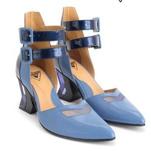 John Fluevog *autographed* The Modern Living Slant | strappy heel in size 9.5